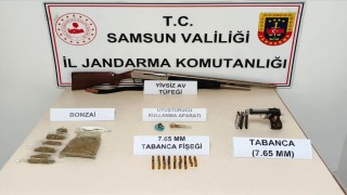 Jandarma silah ve uyuşturucu ele geçirdi