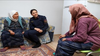 Jandarmadan Mihalıççıktaki yaşlı vatandaşlara ziyaret