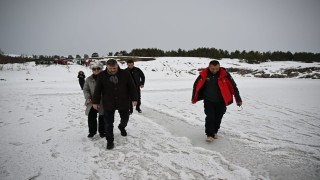 Kar üzerinde off-road yapan ekipler nefes kesti