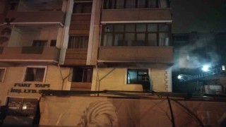 Karabükte apartmanda korkutan yangın