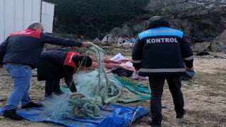 Kırklarelinde kaçak serilen ağ el geçirildi