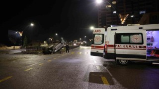 Kontrolden çıkan hafif ticari araç takla attı: 1 yaralı