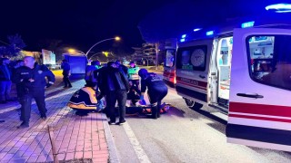 Kontrolden çıkan motosiklet devrildi: 2 yaralı