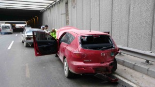 Malatyada altgeçitte zincirleme kaza: 2 yaralı