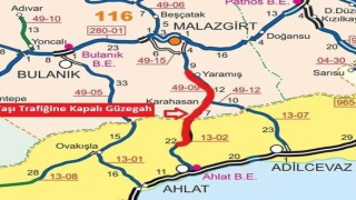 Malazgirt-Ahlat Karayolu geçici olarak ulaşıma kapatıldı