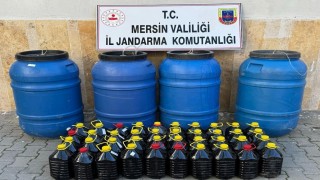 Mersinde sahte içki imalathanesine operasyon: 2 ton 115 litre içki ele geçirildi