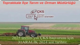 Toprakkale İlçe Tarım Müdürlüğü’nden Çiftçilere ÇKS Uyarısı