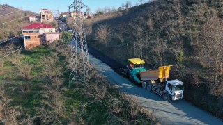 Orduda sıcak asfalt çalışmaları devam ediyor