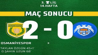Osmaniyespor FK Evinde 3 Puanla Güldü: 2-0