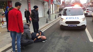 Otomobilin çarptığı yaya yaralandı: O anlar kamerada