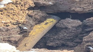 Posofta toprak kayması doğalgaz hattına zarar verdi
