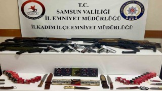 Samsunda 2 kardeşi miras yüzünden tabancayla vuran eniştenin evinden cephanelik çıktı