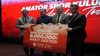 Samsunda amatör spora 8 milyon TLlik destek
