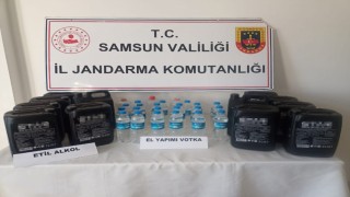 Samsunda kaçak alkol ürünleri ele geçirildi