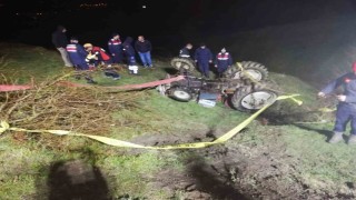 Samsun'da traktör devrildi: 1 ölü