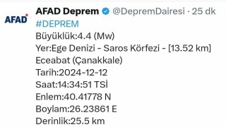Saros Körfezindeki deprem Keşanda da hissedildi