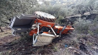 Sökede traktör devrildi: 1 ağır yaralı