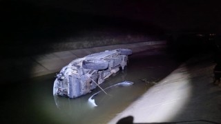 Su kanalına düşen otomobilin sürücüsü hayatını kaybetti