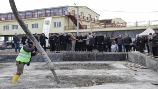 Tavşanlı Ahi Evran Camiinin temeli dualarla atıldı