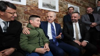 TBMM Başkanı Kurtulmuş, Üsküpte tarihi Türk çarşısını ziyaret etti