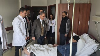Tekin, Üzümlü İlçe Devlet Hastanesinde incelemede bulundu