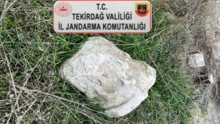 Tekirdağda antik sütun başlığı ele geçirildi