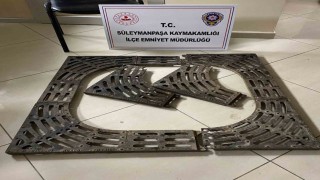 Tekirdağda at arabasıyla mazgal hırsızlığına 2 tutuklama