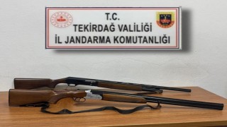 Tekirdağda ruhsatsız tabanca ve av tüfeği ele geçirildi