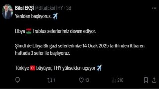 Türk Hava Yollarının Bingazi seferleri başlıyor