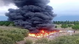 Tutuşturulan kaçak atıklar az daha ormanı yakıyordu