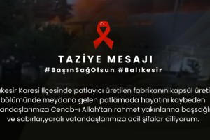 Vali Yılmaz’dan Balıkesir’deki Patlama İçin Taziye Mesajı