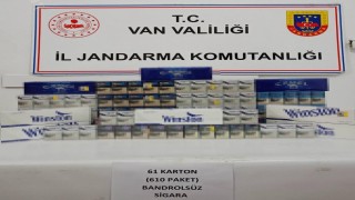 Vanda 610 paket kaçak sigara ele geçirildi