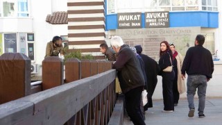 Vatandaşlar otobüs seferlerini bıraktı, üst geçide çıkan genç için seferber oldu