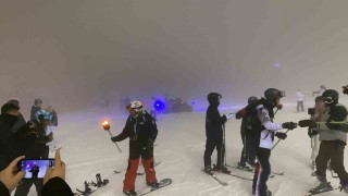 Yeni yıl coşkusunu Erciyeste yaşadılar