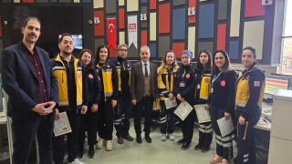 112 Acil Çağrı Merkezi çalışanlarına başarı belgesi