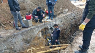 Alt yapı çalışmasında doğal gaz borusu delindi