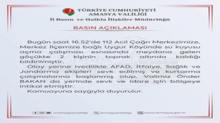 Amasyada göçük: 2 kişi toprak altında