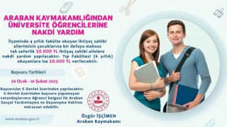 Arabanda üniversite öğrencilerine nakdi yardım yapılacak