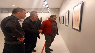 Atatürk portreleri ve Antep fotoğrafları resim sergisi