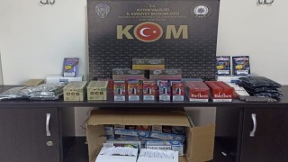 Aydında 11 bin 400 adet doldurulmuş makaron ele geçirildi