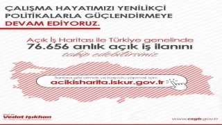 Bakan Işıkhan 76 bin 656 açık iş ilanı olduğunu açıkladı