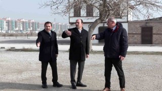 Başkan Altay ve Başkan Kılca Konyanın kalbinde yükselen tarihi projeyi inceledi