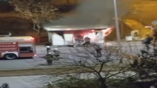 Batmanda sürücülerin dinlenme odasını ateşe veren 4 şüpheli gözaltına alındı