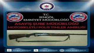 Bingölde ruhsatsız tüfek ele geçirildi