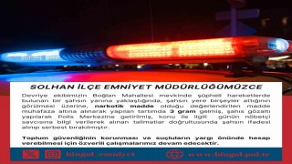 Bingölde üzerindeki uyuşturucuyu atan şahıs polisten kaçamadı