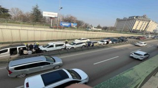 Bursada 7 araç bir birine girdi