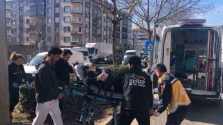 Çorluda motosiklet yaya geçidinde yayaya çarptı