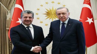 Cumhurbaşkanı Erdoğan, IKBY Başbakanı Mesrur Barzaniyi kabul etti