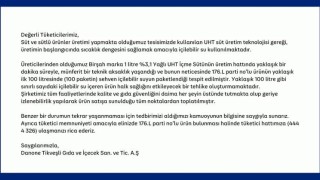 Danonenin ürettiği sütten su çıktı