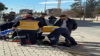 Devrilen motosikletin sürücüsü yaralandı